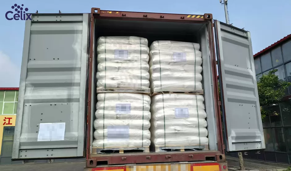 ทีมโลจิสติกส์ของ Celix Cellulose กำลังดำเนินการตรวจสอบคุณภาพขั้นสุดท้ายบนพาเลท HPMC สำหรับการส่งออกทั่วโลก ทีมโลจิสติกส์ของ Celix Cellulose กำลังดำเนินการตรวจสอบคุณภาพขั้นสุดท้ายบนพาเลท HPMC สำหรับการส่งออกทั่วโลก